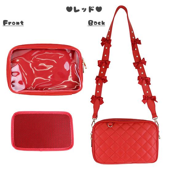 痛バッグ リボン ぬいぐるみ ポシェット キルティング お財布バッグ