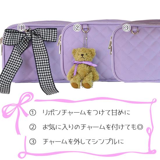 痛バッグ リボン ぬいぐるみ ポシェット キルティング お財布バッグ