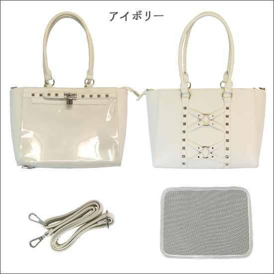 スタッズ ハーネス トートバッグ 鍵 痛バッグ 痛バ 缶バッジ