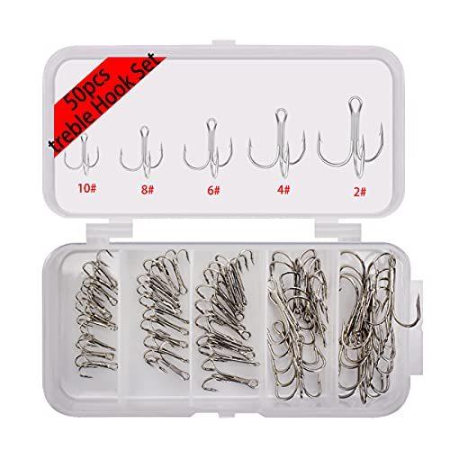 50枚セッ 釣りフック 釣り針 トリプルフック 釣 ルアー交換釣り針 高炭素鋼フックソリッドサイズ 2 4 6 8 10 高耐食性 収納ボックス付 No46b607f648c4d47 雑貨屋 Mellomellow 通販 Yahoo ショッピング