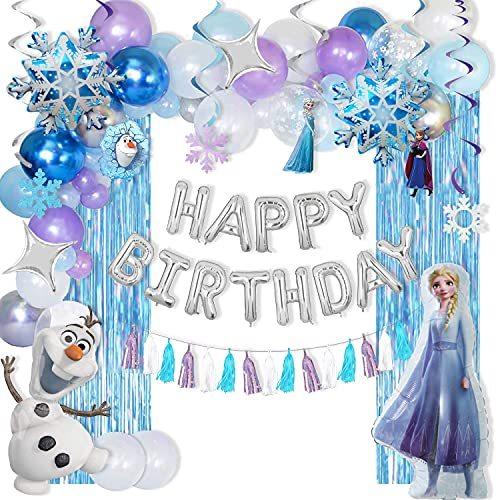 人気の新作 Haftss アナ雪 誕生日 飾り付け 女の子 プリンセス バルーン 風船 バースデーバルーン ハッピー バースデー 飾り お祝い Columbiatools Com