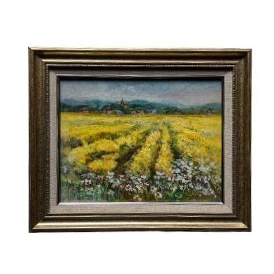 珍しい 絵画 油絵 ｆ6サイズ 6号 保田三友紀 黄色い花畑 洋画 Www Oroagri Eu