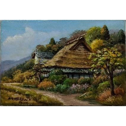 絵画 油絵 SMサイズ(サムホール) 四方道夫 美山の春(京都府 絵画 油絵 SMサイズ(サムホール) 四方道夫 美山の春(京都府