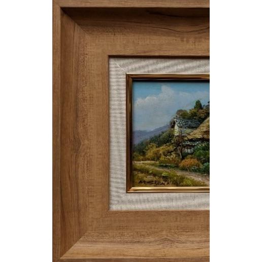 絵画 油絵 SMサイズ(サムホール) 四方道夫 美山の春(京都府 絵画 油絵 SMサイズ(サムホール) 四方道夫 美山の春(京都府