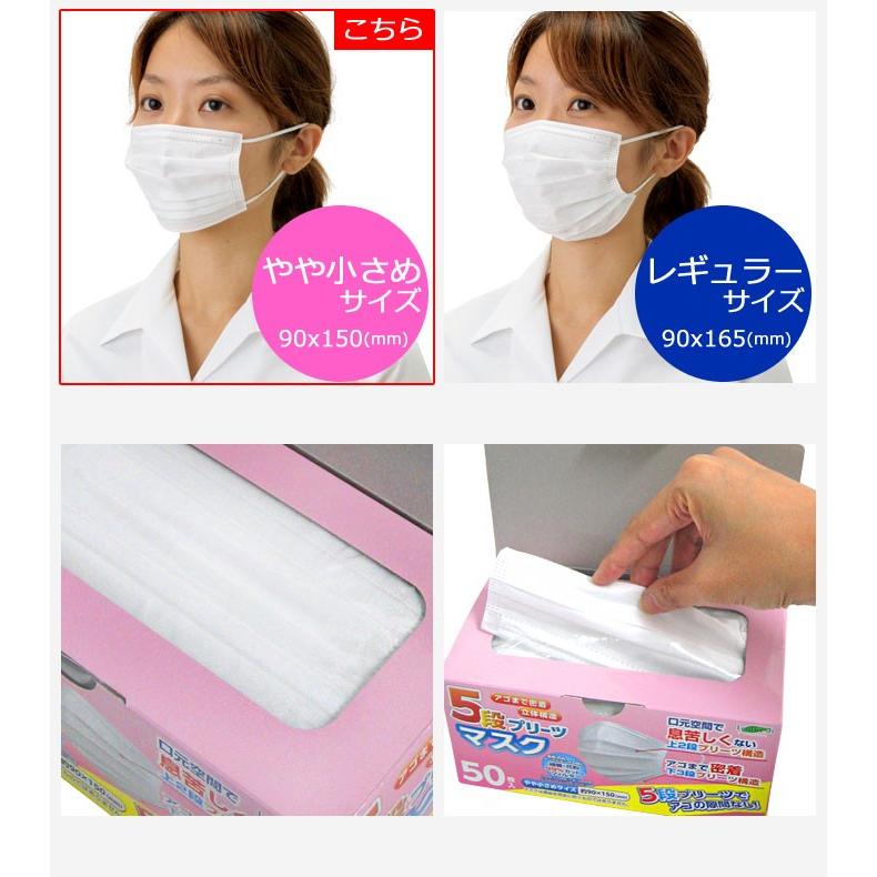 送料無料 まとめ買い 5段プリーツマスク やや小さめサイズ 50枚入 5箱セット 不織布 女性 子ども 飛沫 乾燥 花粉 予防 対策 Lc 1000 021 Lc 1000 021 5 雑貨ネットオンラインyahoo 店 通販 Yahoo ショッピング