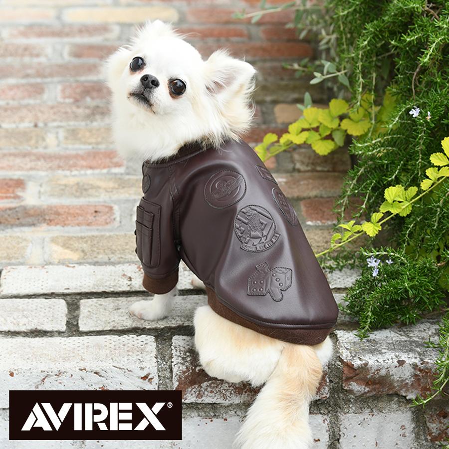 新品未使用】犬用 ペット用 AVIREX パッチドライダースジャケット FBS