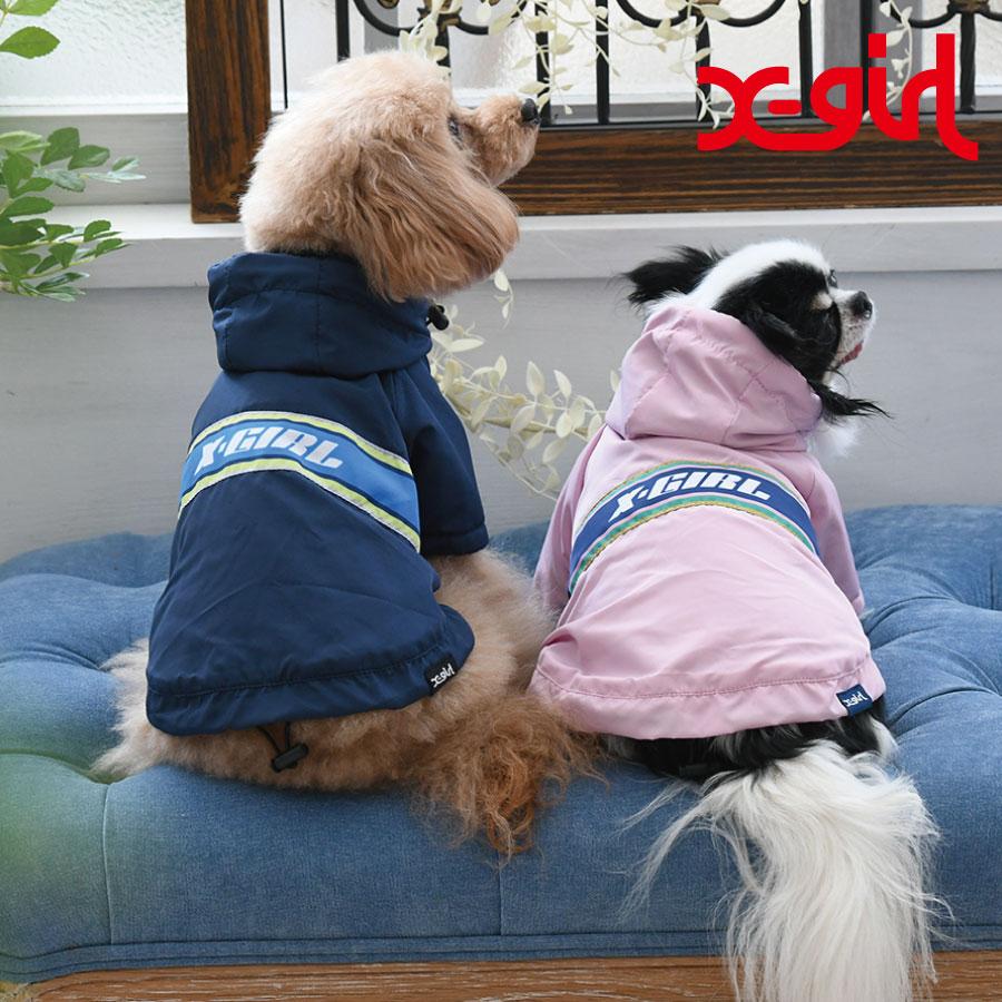 AVIREX、エックスガールグレー犬服 Mサイズフード付き AVIREX