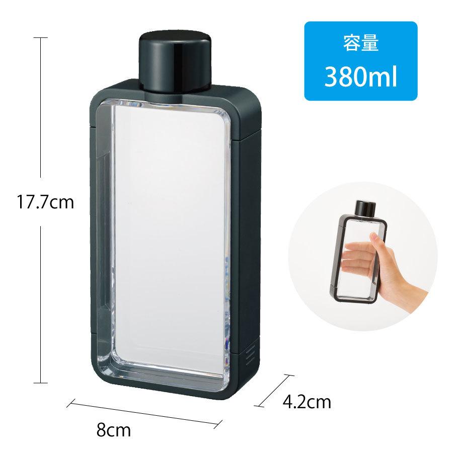 水筒 380ml クリアボトル ウォーターボトル | フレームスクエアボトル