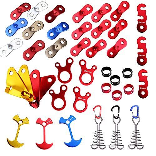 41個セット7種類テント用自在金具 ロープ長さ調整 三つ目 魚骨型 カタツムリ 三角形 アルミ製 三角形 アルミ自 Jww 雑貨のやまとヤフー店 通販 Yahoo ショッピング