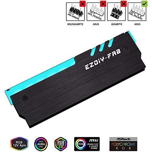 Easydiy 12v Rgb Ram 冷却 メモリヒートシンク 12v Rgb Led機能搭載 黒い 1本1セット オーラシンク Aura Sync Kde0016 雑貨のやまとヤフー店 通販 Yahoo ショッピング