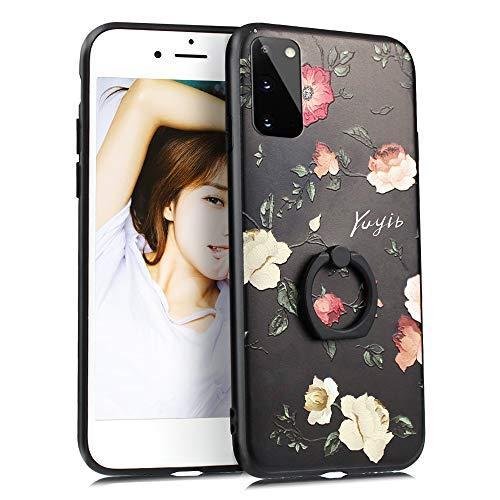 Yuyib Galaxy S ケース リング付き かわいい 耐衝撃 花柄 浮き彫り工芸 バラ1 Nxp 雑貨のやまとヤフー店 通販 Yahoo ショッピング