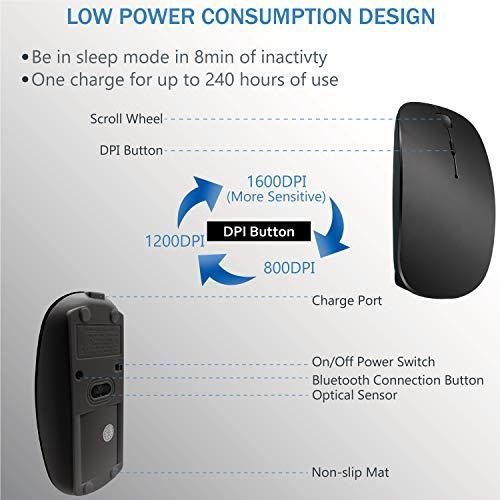 Tsmine ワイヤレスマウス Bluetooth マウス 長持ちusb充電式 無線 スリープ スリム 軽い 小さい ブラック Wls4486 雑貨のやまとヤフー店 通販 Yahoo ショッピング