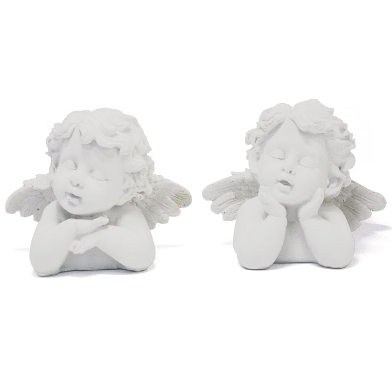 クラシック・エンジェル オブジェ 置物 （天使×ペア×胸像） : 雑貨 