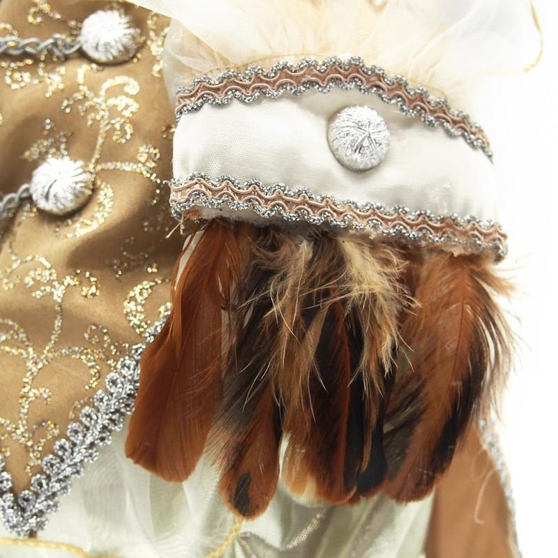 フクロウの置物 オブジェ オーナメント ふくろう男爵（ホワイト×クリーム） 人形 クリスマス_3