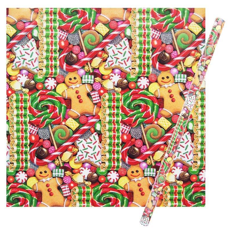Stephen Lawrence クリスマス ラッピングペーパー ジンジャーブレッドマン お菓子 幅76 2cm 長さ101 6cm 包装紙 メーカー直送 定形外郵便物不可