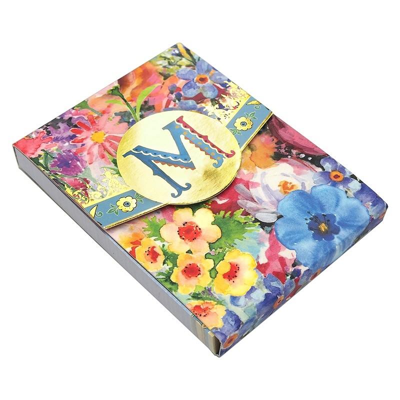 パンチスタジオ イニシャルメモ帳 イニシャルm フラワー マグネット開閉式 文房具 ノートパッド m 雑貨ロビン ヤフー店 通販 Yahoo ショッピング