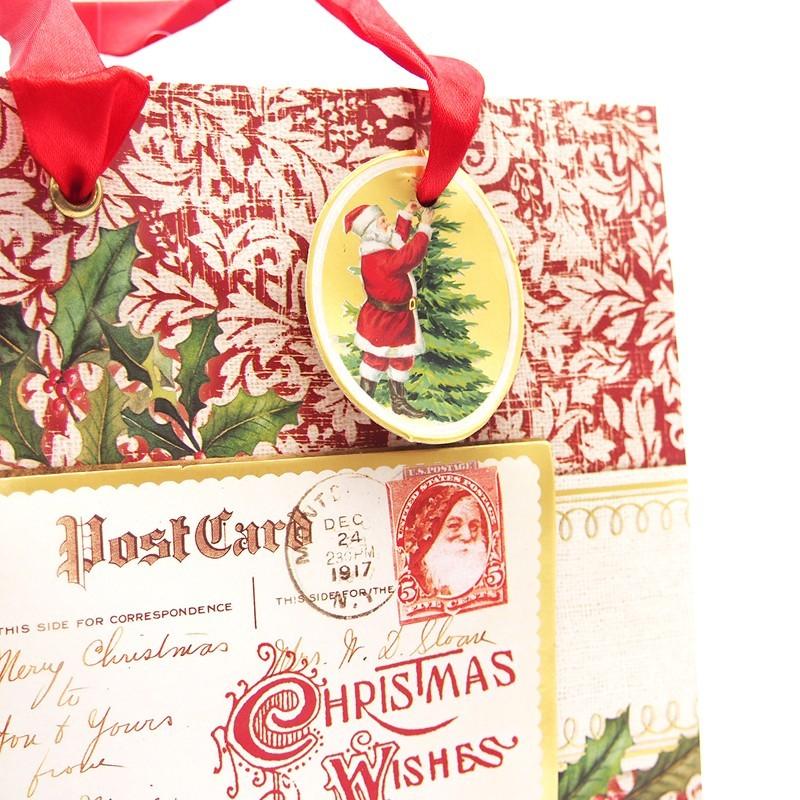 パンチスタジオ クリスマス ギフトバッグ Sサイズ クリスマスモチーフ ポストカード ホリィ 紙袋 手提げ 雑貨ロビン ヤフー店 通販 Yahoo ショッピング