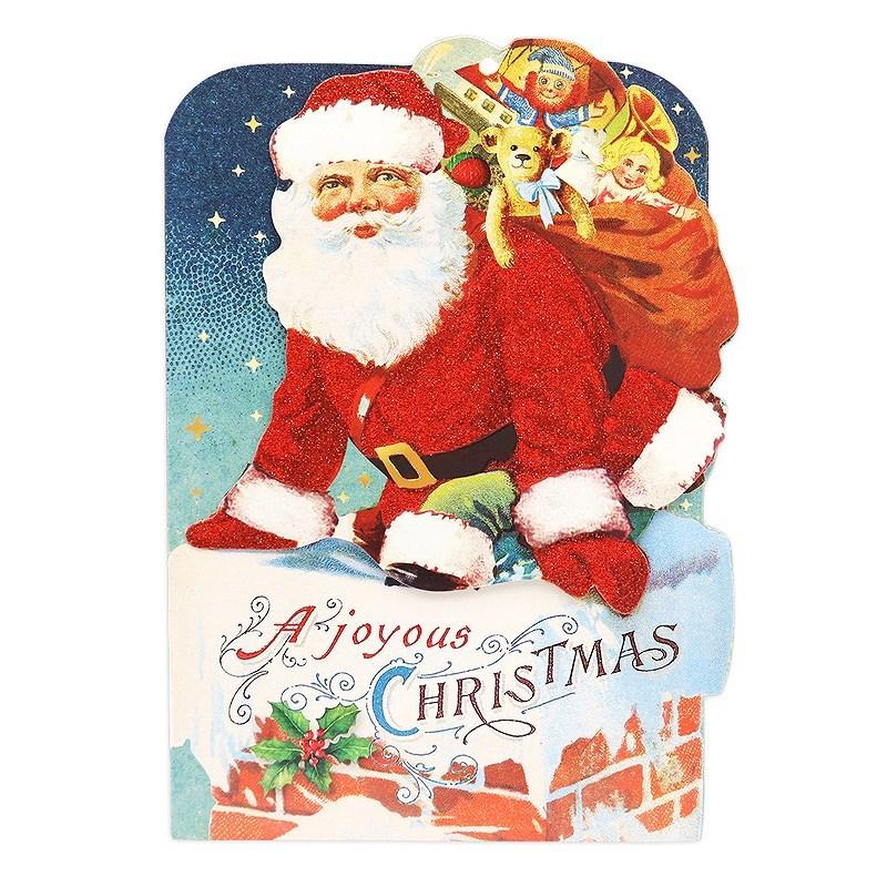 パンチスタジオ クリスマスカード 立体 Lサイズ 煙突に入るサンタクロース グリーティングカード 雑貨ロビン ヤフー店 通販 Yahoo ショッピング