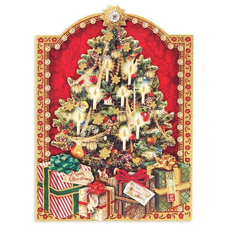 パンチスタジオ クリスマスカード 立体 Lサイズ クリスマスツリー グリーティングカード Smilesquadhouston Com