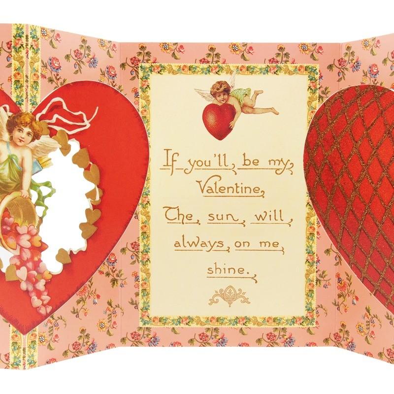 最大41 Offクーポン パンチスタジオ バレンタインカード スモールサイズ 天使のハート 封筒付き レトロ グリーティングカード Shipsctc Org