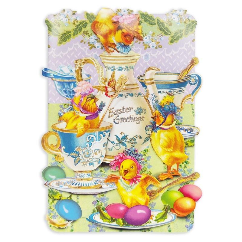 パンチスタジオ イースターカード 立体 Lサイズ ヒヨコのお茶会 グリーティングカード Easter 雑貨ロビン ヤフー店 通販 Yahoo ショッピング