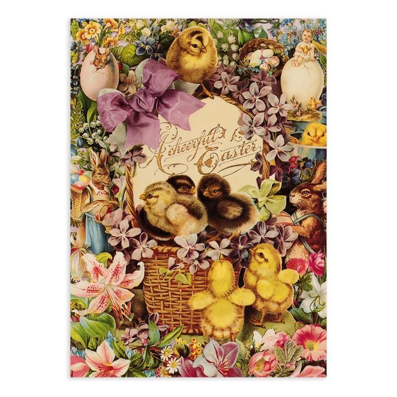 パンチスタジオ イースターカード ラージサイズ ひよこのファミリー 封筒付き レトロ グリーティングカード 雑貨ロビン ヤフー店 通販 Yahoo ショッピング