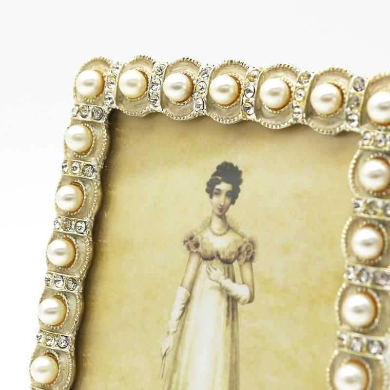 クラシック フォトフレーム （パール×シルバー） 写真立て Sサイズ