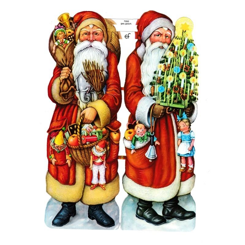 ドイツ製 クロモス スクラップシート ２人のサンタクロース ハンドメイド素材 7050 雑貨ロビン ヤフー店 通販 Yahoo ショッピング