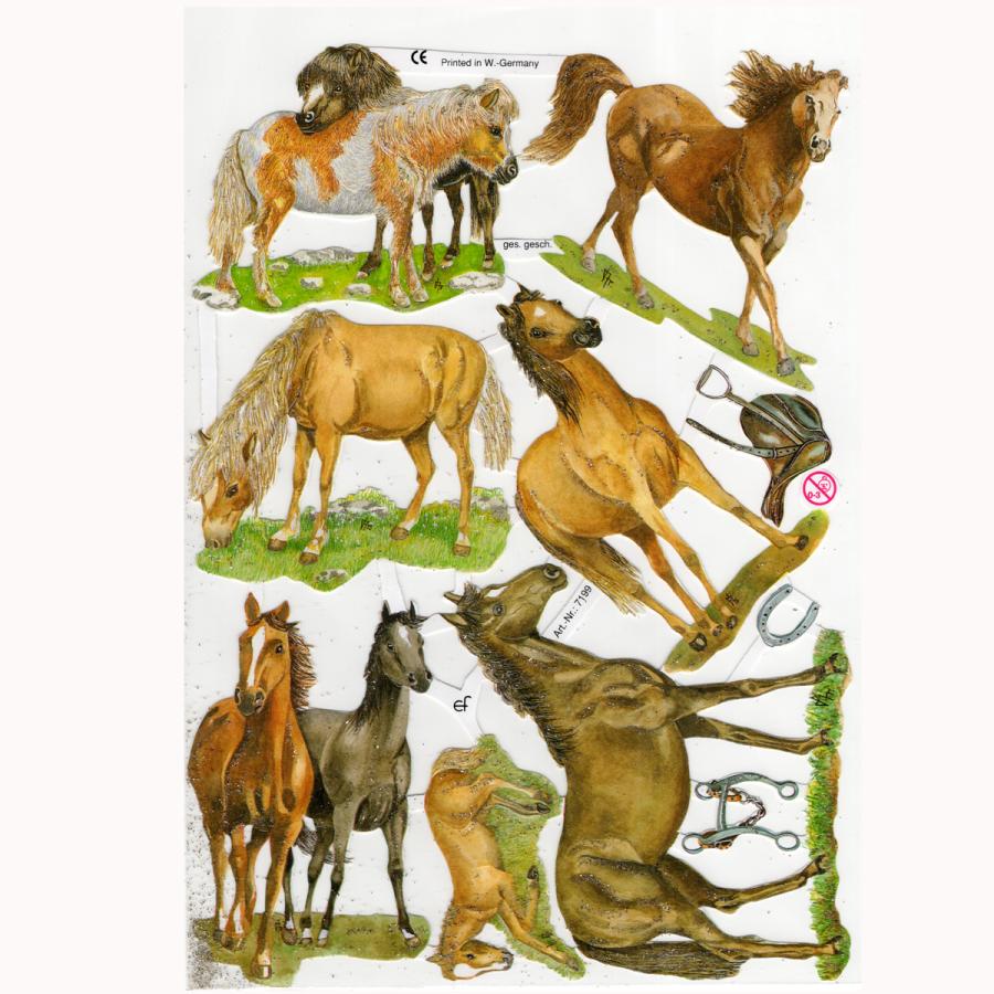 ドイツ製 クロモス スクラップシート （馬D）ハンドメイド素材 | 