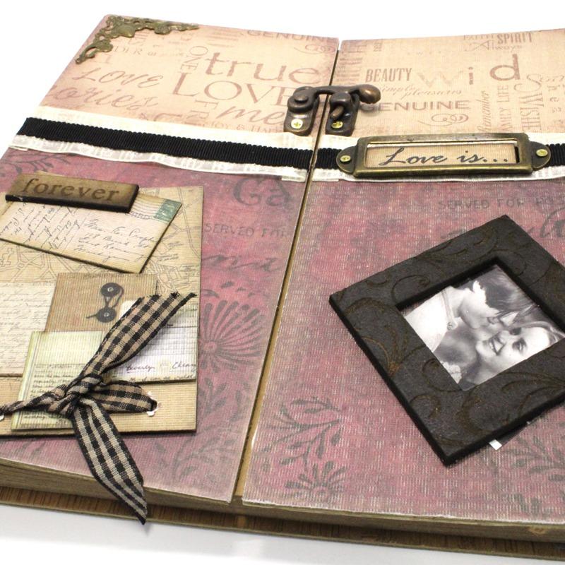 アンティーク調薔薇ファブリックノートブック　バラとエッフェル塔布の本17世紀世界 アンティーク調薔薇のファブリックノートブックバラとエッフェル