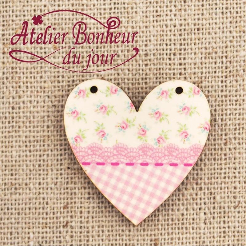 フランス製 木製ボタン ２つ穴 ハート 花柄 ピンク アトリエ ボヌール ドゥ ジュール オシャレ Abdj258 雑貨ロビン ヤフー店 通販 Yahoo ショッピング