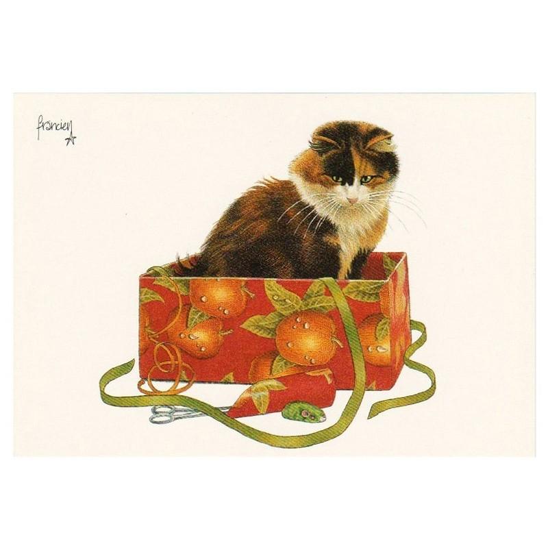 ART UNLIMITED ネコのポストカード （猫×ギフトボックス） グリーティングカード C6095雑貨ロビン ヤフー店 通販