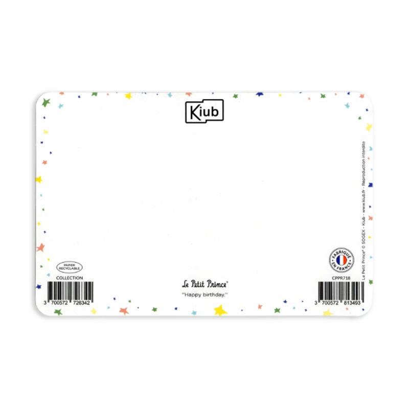 フランス製 星の王子さま 箔押しポストカード （JOYEUX ANNIVERSAIRE） |  | 01
