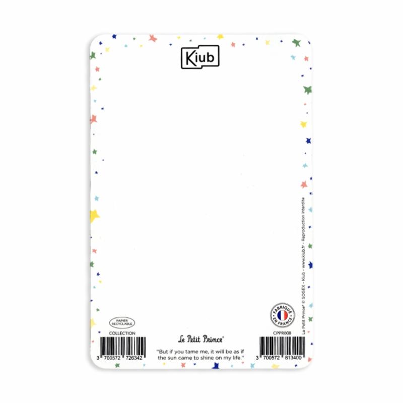 フランス製 星の王子さま 箔押しポストカード （Mais, si tu m'apprivoises, ma vie sera comme ensoleill'ee.） |  | 01