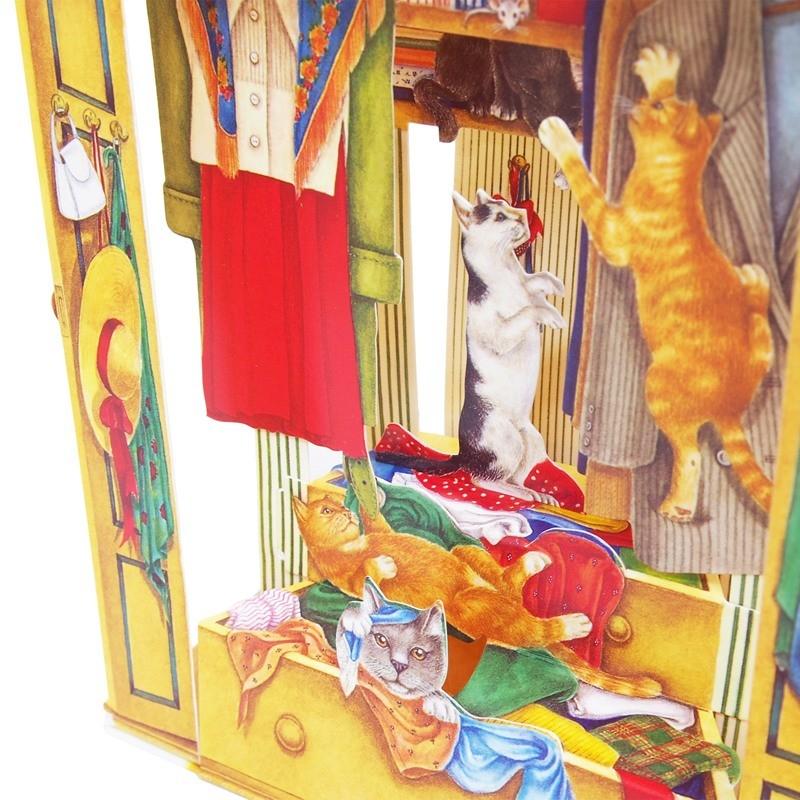 【40％OFF】SANTORO GRAPHICS ポップアップ （クローゼットのネコ）グリーティングカード |  | 02