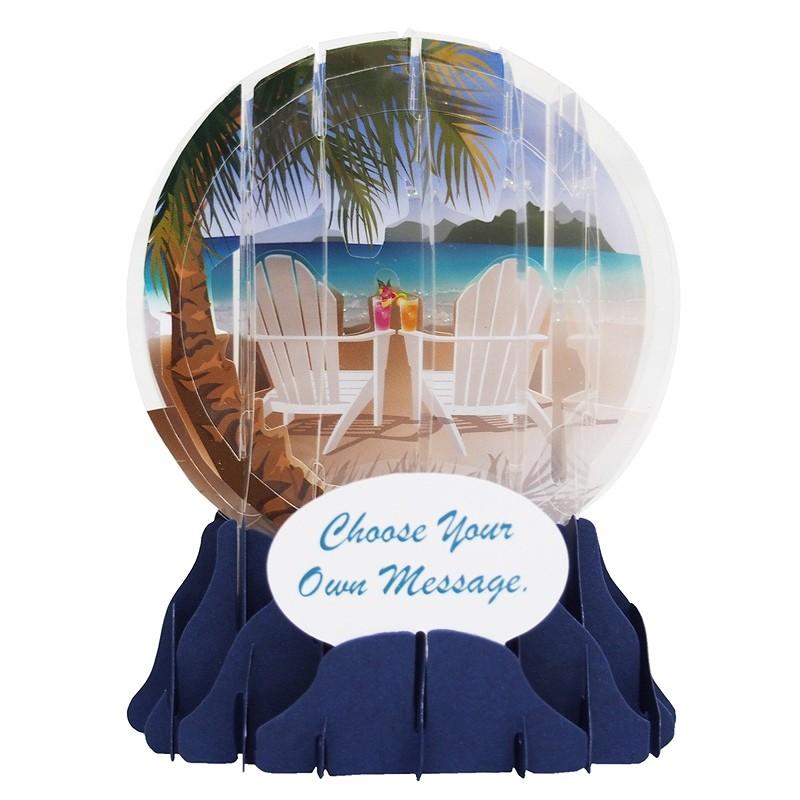 Up With Paper ポップアップカード スノーグローブカード 夏のビーチ 暑中見舞い 夏 グリーティングカード Eg013 雑貨ロビン ヤフー店 通販 Yahoo ショッピング