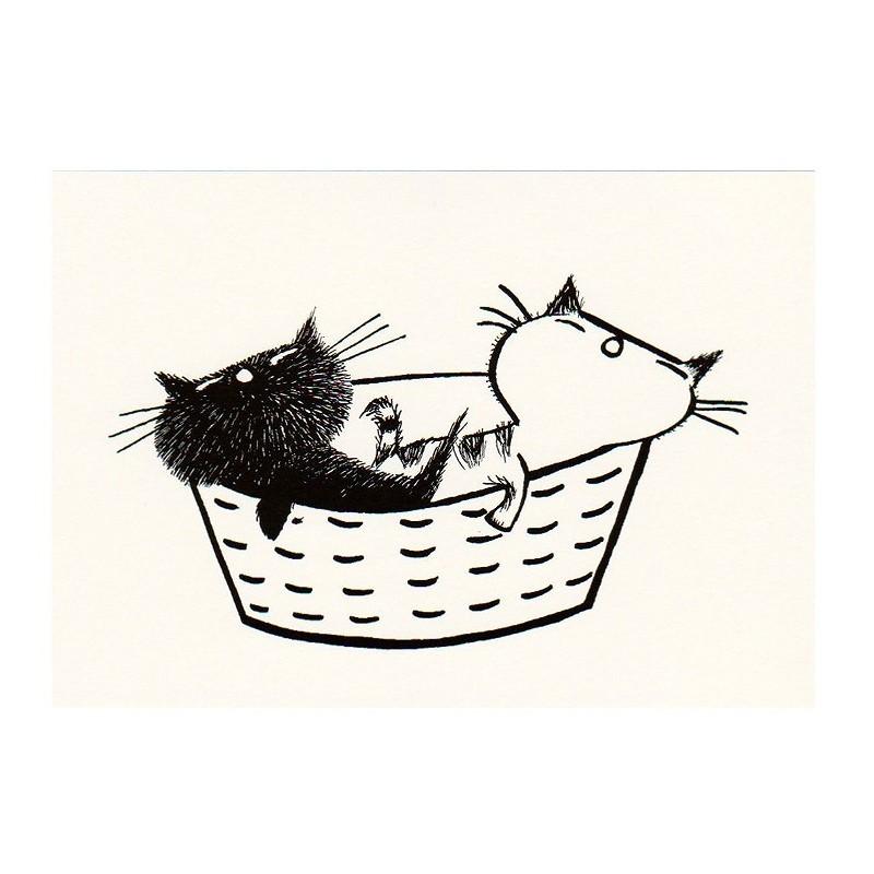 Art Unlimited ネコのポストカード ピムとポム バスケットでお昼寝 グリーティングカード Fwc305 雑貨ロビン ヤフー店 通販 Yahoo ショッピング