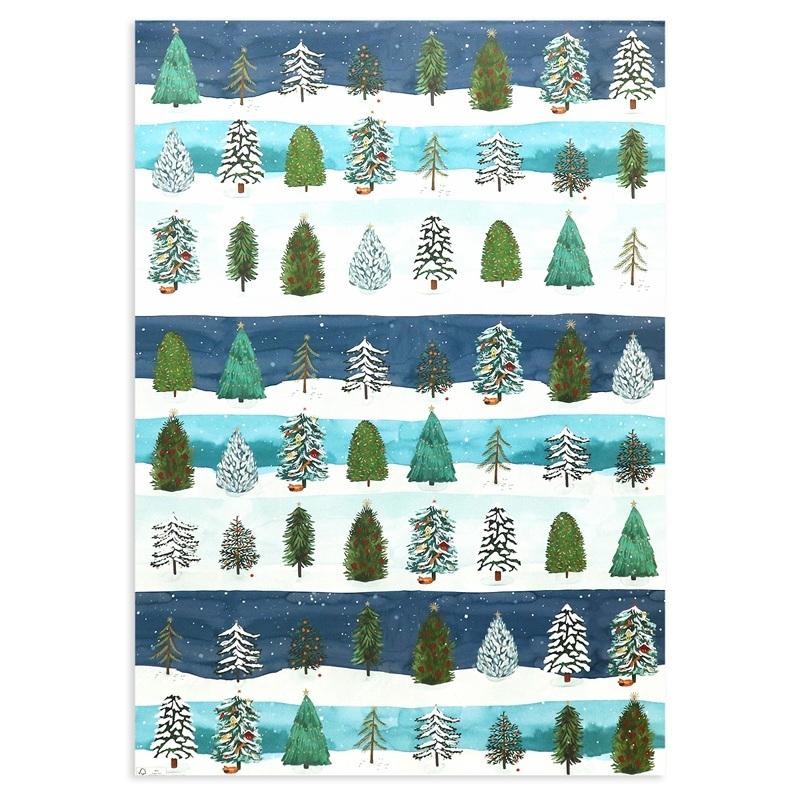 ロジャーラボード クリスマス ラッピングペーパー 包装紙 両面別柄プリント 雪原のクリスマスツリー 定形外郵便物不可 Gwx9 雑貨ロビン ヤフー店 通販 Yahoo ショッピング