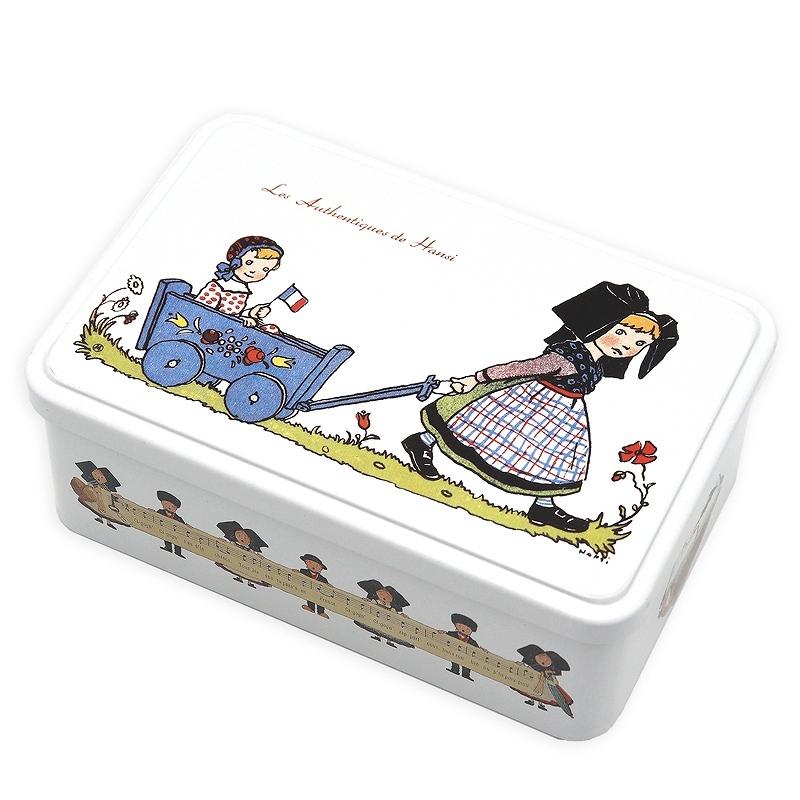 Hansi（ハンジ） ブリキ缶 TIN BOX （ベビーカー×ホワイト）フランス製 