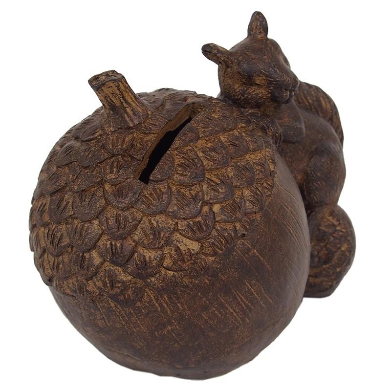 貯金箱 リス どんぐり レトロ マネーバンク アンティーク 可愛い オブジェ新品 貯金箱 リス どんぐり レトロ マネーバンク アンティーク 可愛い