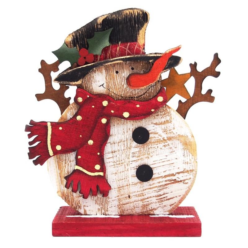クリスマスの置物 木製 スタンド オブジェ 雪だるま クリスマス Lhk0562 雑貨ロビン ヤフー店 通販 Yahoo ショッピング