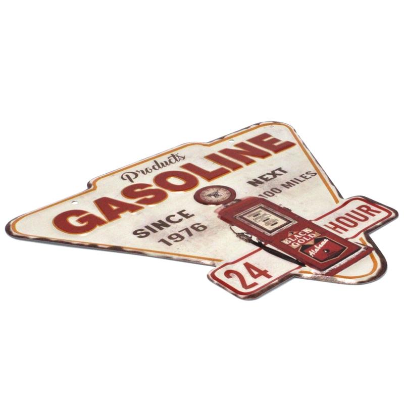 アンティークメタルプレート ［GASOLINE 24 HOUR］ : 雑貨ロビン