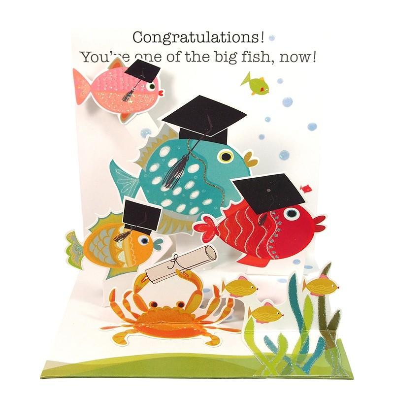 Up With Paper ポップアップカード さかなの学校 卒業式 卒業式 グリーティングカード Ps1098 雑貨ロビン ヤフー店 通販 Yahoo ショッピング