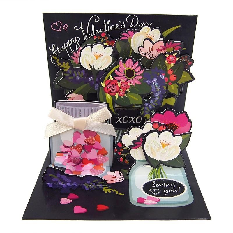 Up With Paper ポップアップカード メイソンジャー 花 バレンタイン グリーティングカード Ps1162 雑貨ロビン ヤフー店 通販 Yahoo ショッピング