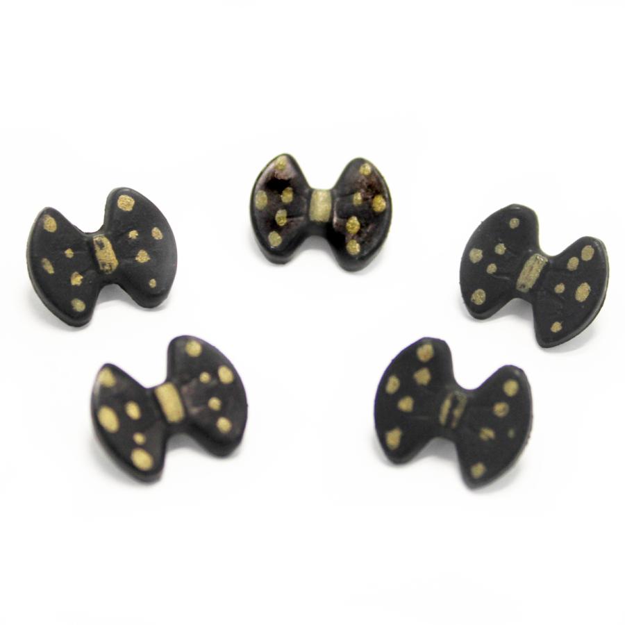 パリ ヴィンテージ ボタン5個セット(ゴールド×ブラック) | 