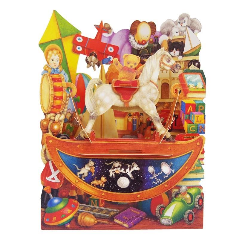 【40％OFF】SANTORO GRAPHICS ポップアップ スウィングカード （おもちゃ部屋）グリーティングカード sc24 雑貨