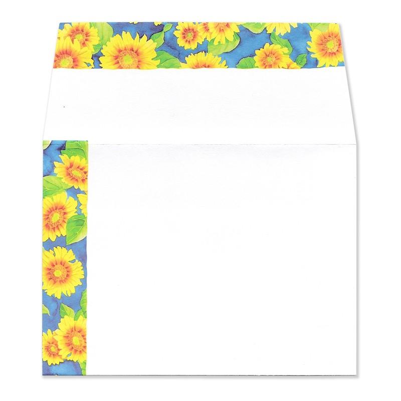 The Paper Company レターセット 便箋6枚 封筒3枚 ひまわり ブルー 暑中見舞い レトロ St19 雑貨ロビン ヤフー店 通販 Yahoo ショッピング