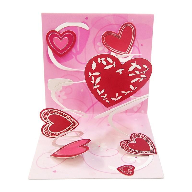 Up With Paper ポップアップカード ロマンティック ハート バレンタイン グリーティングカード ミニサイズ Tr153 雑貨ロビン ヤフー店 通販 Yahoo ショッピング