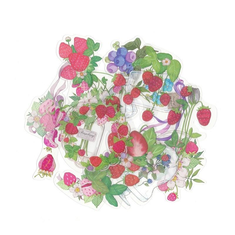 フレークシール セット スクラップ素材 Pet素材 ストロベリー 史上一番安い