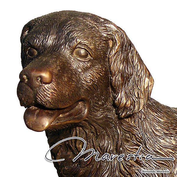 犬のブロンズ像/ゴールデンレトリバー 銅像